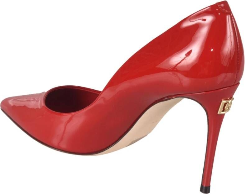 Dolce & Gabbana Koraalrode Pumps van Lakleer Red Dames