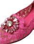 Dolce & Gabbana Paarse Taormina Kant Kristal Platte Schoenen Purple Dames - Thumbnail 26