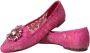 Dolce & Gabbana Paarse Taormina Kant Kristal Platte Schoenen Purple Dames - Thumbnail 27