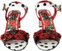 Dolce & Gabbana Kristal Bloemen Leren Sandalen Multicolor Dames - Thumbnail 2