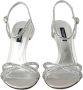 Dolce & Gabbana Kristal Hak Sandalen Zilver Versierd Gray Dames - Thumbnail 10