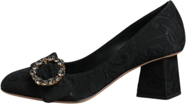 Dolce & Gabbana Kristal Jacquard Hakken Zwart Hoge Kwaliteit