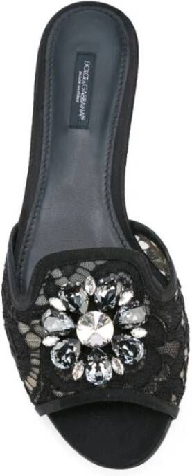 Dolce & Gabbana Kristal Kant Sandalen met Broche