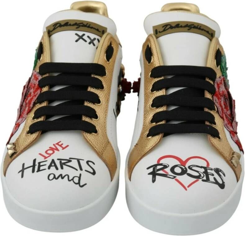 Dolce & Gabbana Kristal Roos Paillet Sneakers Multicolor Dames
