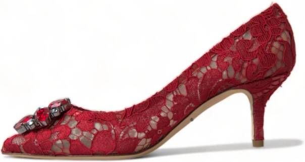 Dolce & Gabbana Kristallen Versierde Kant Hakken