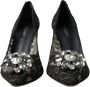 Dolce & Gabbana Belluci pumps dames leer metaal(overige ) Glas linnen vlas kalfsleer 35 5 Zwart - Thumbnail 10