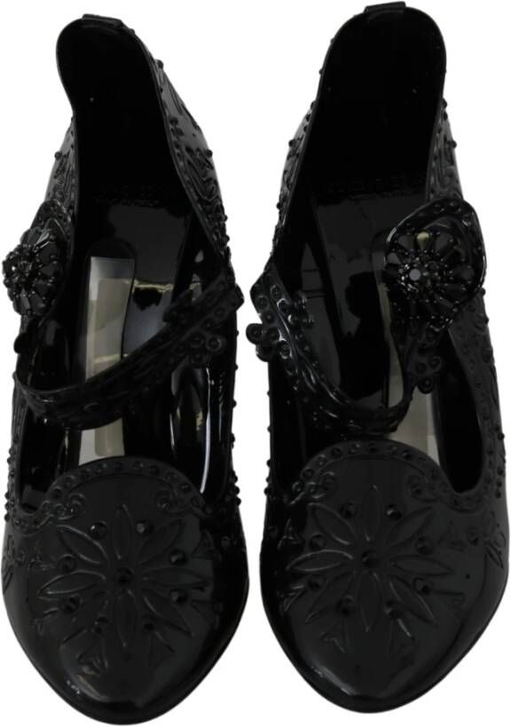 Dolce & Gabbana Kristalversierde Cinderella Pumps Black Dames