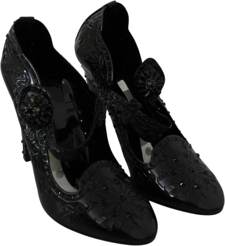 Dolce & Gabbana Kristalversierde Cinderella Pumps Black Dames
