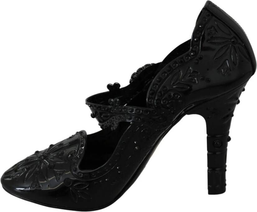 Dolce & Gabbana Kristalversierde Cinderella Pumps Black Dames