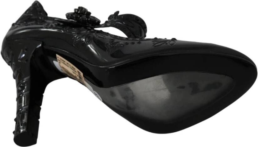 Dolce & Gabbana Kristalversierde Cinderella Pumps Black Dames