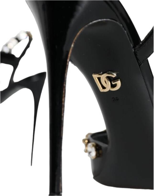 Dolce & Gabbana Kristalversierde enkelband sandalen