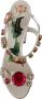 Dolce & Gabbana Hoge hak sandalen met rozenprint en kristallen White Dames - Thumbnail 2