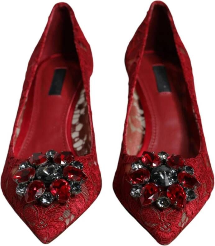 Dolce & Gabbana Kristalversierde hakken pompen Rood Red Dames