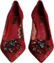 Dolce & Gabbana Kristalversierde hakken pompen Rood Red Dames - Thumbnail 5