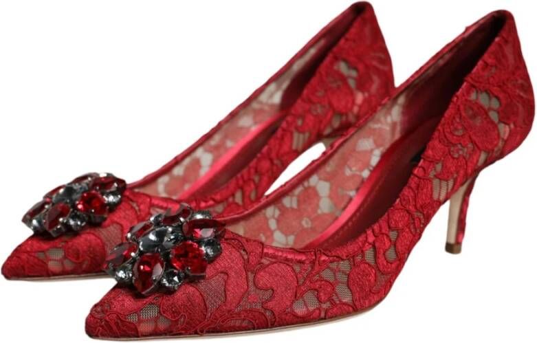 Dolce & Gabbana Kristalversierde hakken pompen Rood Red Dames