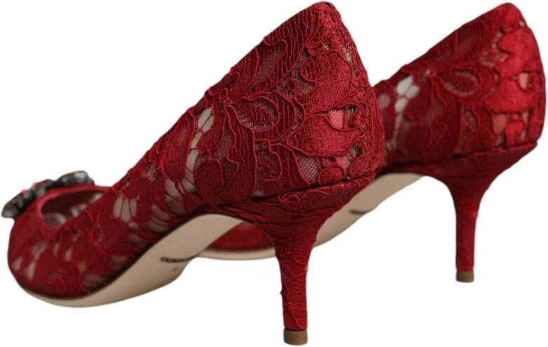 Dolce & Gabbana Kristalversierde hakken pompen Rood Red Dames