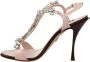 Dolce & Gabbana Roze Kristallen Hakken Keira Sandalen Pink Dames - Thumbnail 2