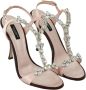 Dolce & Gabbana Roze Kristallen Hakken Keira Sandalen Pink Dames - Thumbnail 7