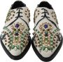 Dolce & Gabbana Witte Suède Kristallen Jurk Broque Schoenen Beige Dames - Thumbnail 12