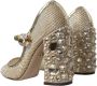 Dolce & Gabbana Kristalversierde Mary Jane Pumps Beige Dames - Thumbnail 8