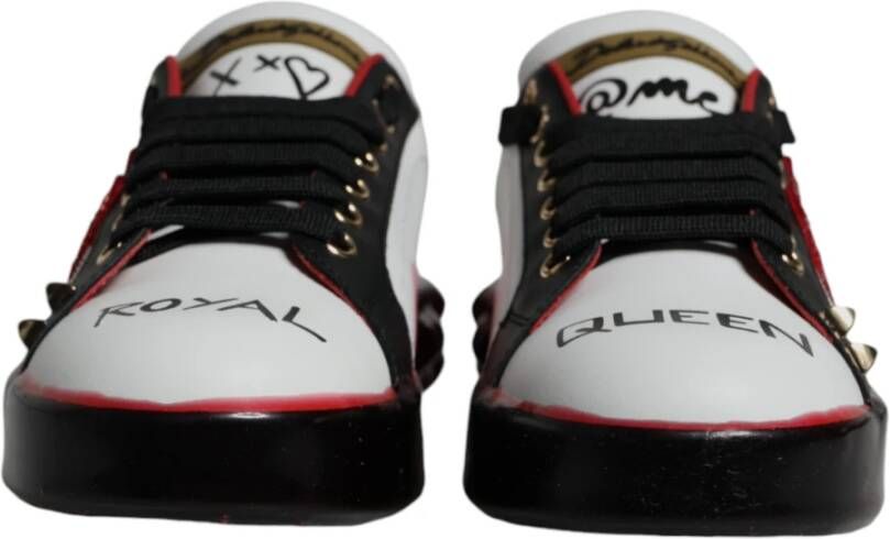 Dolce & Gabbana Kristalversierde Portofino Sneakers Multicolor Dames