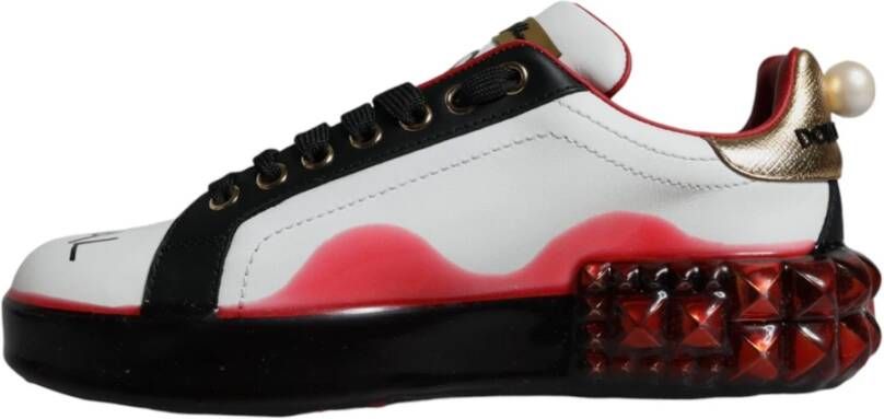 Dolce & Gabbana Kristalversierde Portofino Sneakers Multicolor Dames