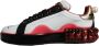 Dolce & Gabbana Kristal Hart Leren Sneakers Wit Rood Multicolor Dames - Thumbnail 5