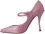 Dolce & Gabbana Kristalversierde Satijnen Pumps Pink Dames - Thumbnail 6