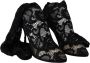 Dolce & Gabbana Elegante Kant Sokken Laarzen Schoenen Pumps Black Dames - Thumbnail 3