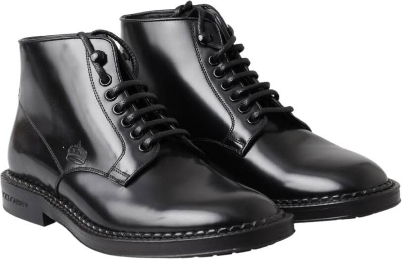 Dolce & Gabbana Lace-up Boots Black Dames