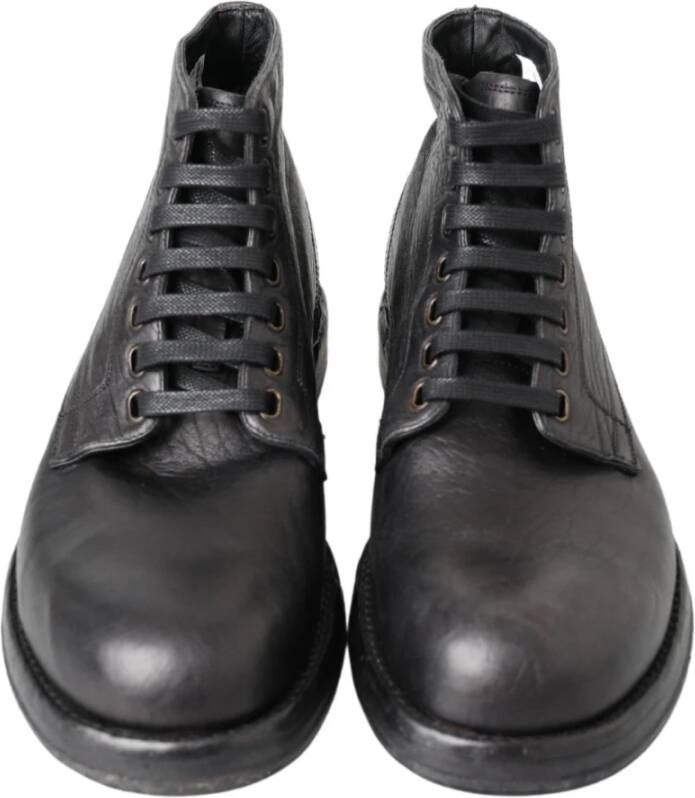 Dolce & Gabbana Lace-up Boots Black Heren