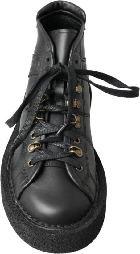 Dolce & Gabbana Lace-up Boots Black Heren