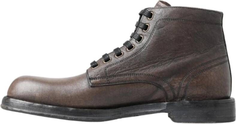 Dolce & Gabbana Lace-up Boots Brown Heren