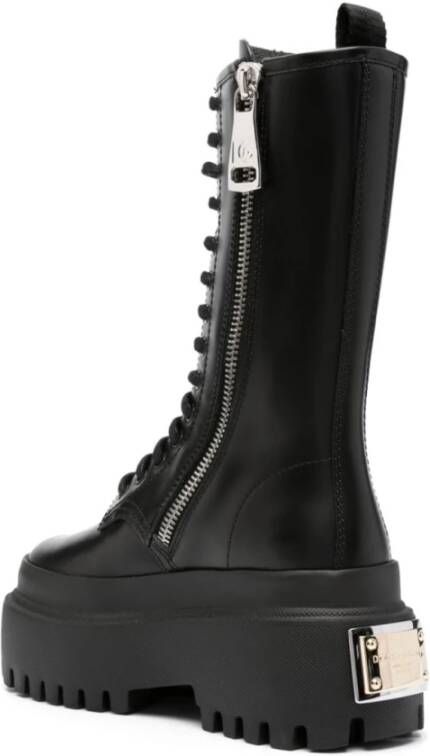 Dolce & Gabbana Lace-up Boots Zwart Dames