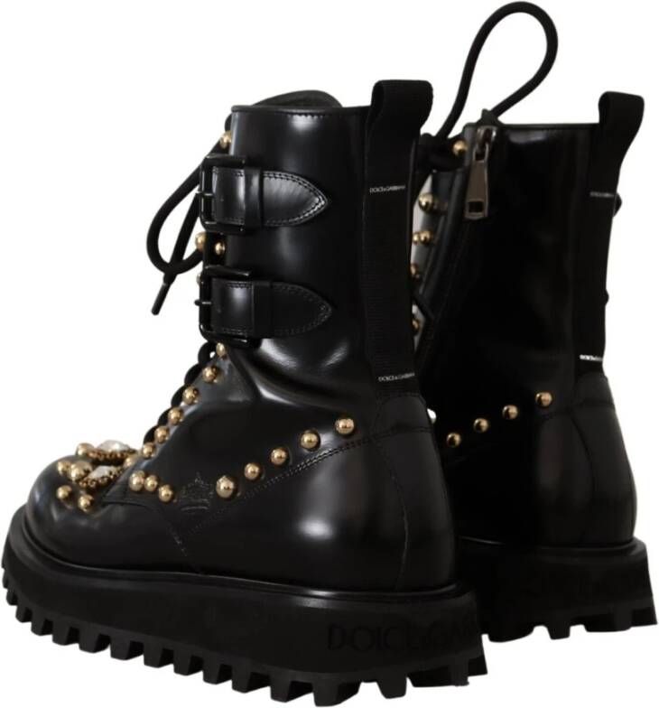 Dolce & Gabbana Lace-up Boots Zwart Heren