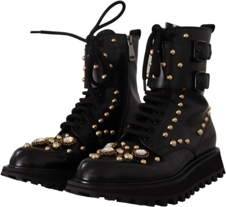 Dolce & Gabbana Lace-up Boots Zwart Heren