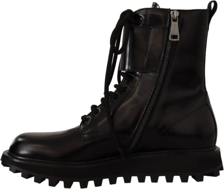 Dolce & Gabbana Lace-up Boots Zwart Heren