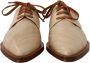 Dolce & Gabbana Zakelijke Schoenen Upgrade Echte Paling Leren Platte Schoenen Beige Dames - Thumbnail 4