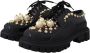 Dolce & Gabbana Prachtige Zwarte Trekking Derby met Gouden Studs Black Dames - Thumbnail 15