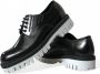 Dolce & Gabbana Elegante Zwart en Wit Leren Derby Schoenen Black Heren - Thumbnail 18