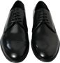 Dolce & Gabbana Zwarte Leren Formele Platte Schoenen Vetersluiting Black Dames - Thumbnail 9