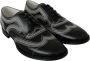 Dolce & Gabbana Zwarte leren Derby formele witte veterschoenen Black Heren - Thumbnail 7