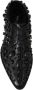 Dolce & Gabbana Zwarte Leren Kristallen Jurk Brogue Schoenen Black - Thumbnail 11