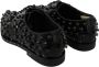 Dolce & Gabbana Zwarte Leren Kristallen Jurk Brogue Schoenen Black - Thumbnail 14