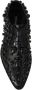 Dolce & Gabbana Zwarte Leren Kristallen Jurk Brogue Schoenen Black - Thumbnail 4