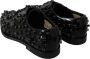 Dolce & Gabbana Zwarte Leren Kristallen Jurk Brogue Schoenen Black - Thumbnail 7