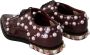 Dolce & Gabbana Studded Leren Veterschoenen Brown Dames - Thumbnail 5