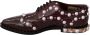 Dolce & Gabbana Studded Leren Veterschoenen Brown Dames - Thumbnail 6