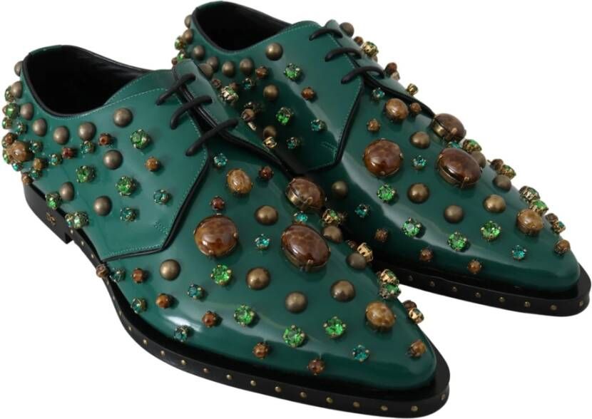 Dolce & Gabbana Laced Shoes Green Heren