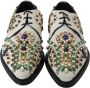 Dolce & Gabbana Witte Suède Kristallen Jurk Broque Schoenen Beige Dames - Thumbnail 4